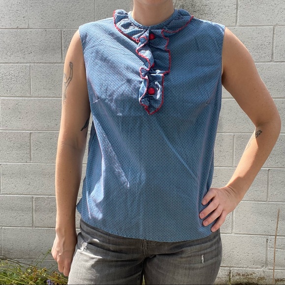 Sleeveless Vintage Blouse - Picture 6 of 9